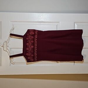 No Boundaries  Maroon Pink Sleeveless Midi Dress Size Medium